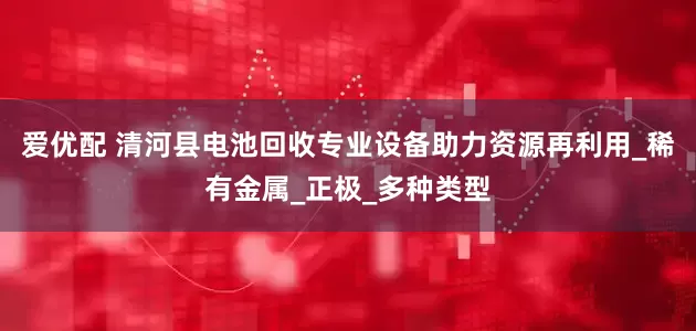 爱优配 清河县电池回收专业设备助力资源再利用_稀有金属_正极_多种类型